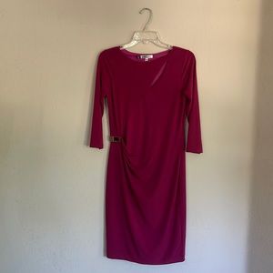 Jennifer Lopez long sleeve chest slit dress